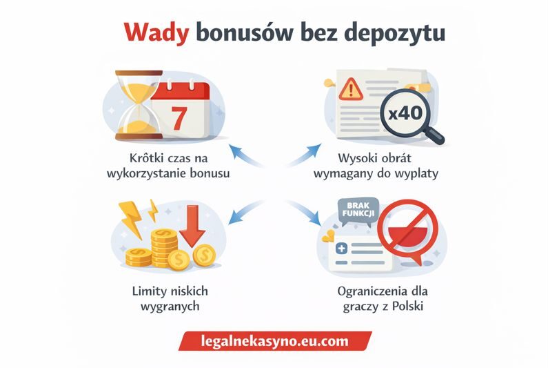Wady bonusów bez depozytu