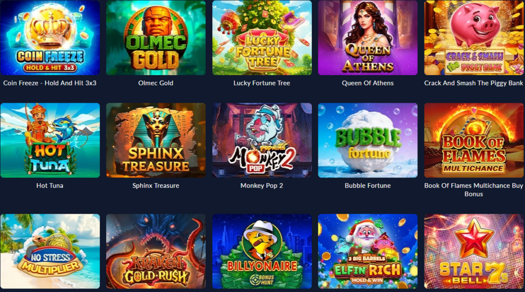 Sloty i gry w Bison Casino