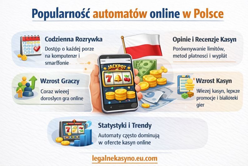 Popularność automatów online w Polsce